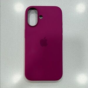 Apple Pink Silicone iPhone 16 Case